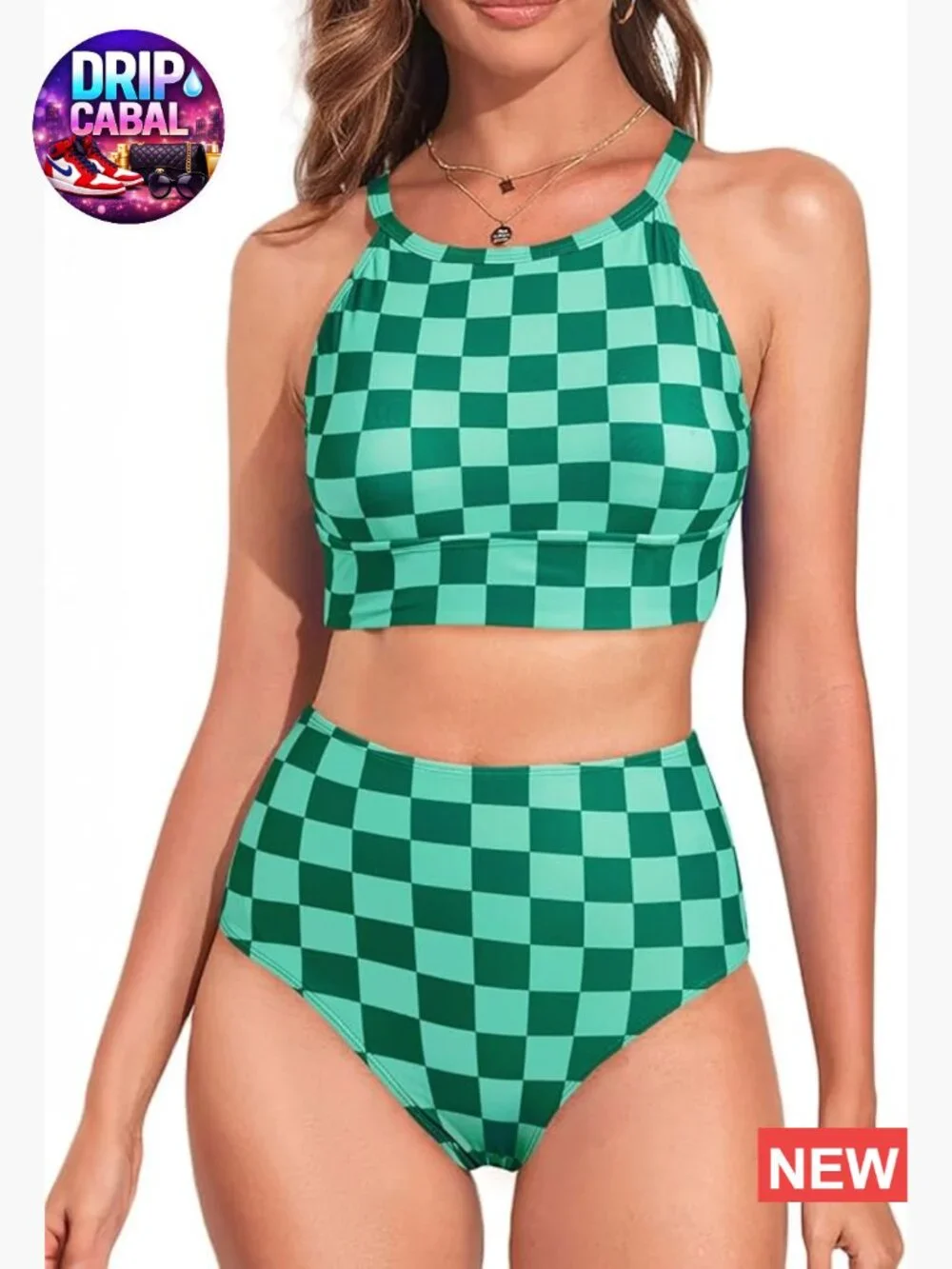 High Waisted Bikini Set Two Piece Swimsuit Tummy Control